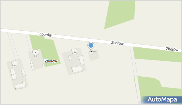 Zborów, Zborów, 7, mapa Zborów