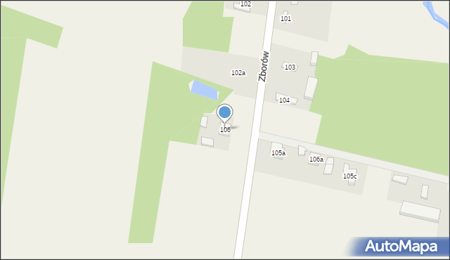 Zborów, Zborów, 106, mapa Zborów