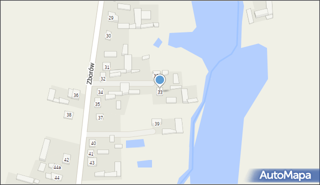 Zborów, Zborów, 33, mapa Zborów
