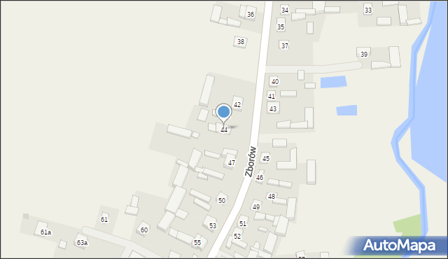 Zborów, Zborów, 44, mapa Zborów
