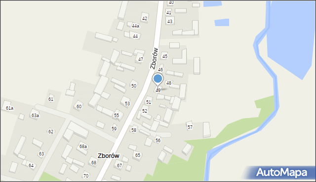 Zborów, Zborów, 49, mapa Zborów