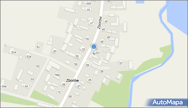 Zborów, Zborów, 52, mapa Zborów