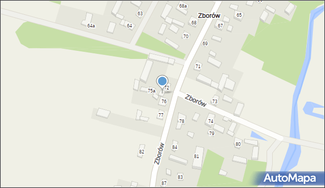 Zborów, Zborów, 75, mapa Zborów