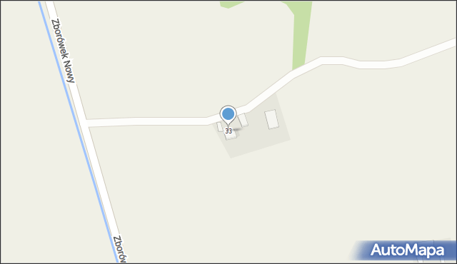 Zborówek, Zborówek, 33, mapa Zborówek