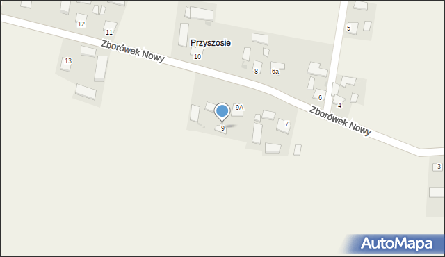 Zborówek Nowy, Zborówek Nowy, 9, mapa Zborówek Nowy