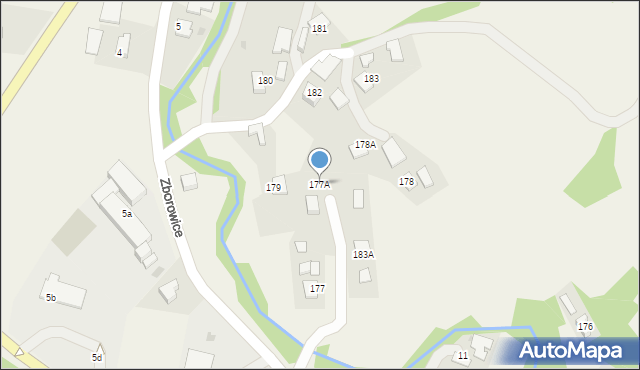 Zborowice, Zborowice, 177A, mapa Zborowice