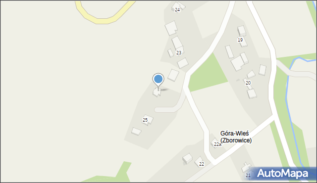 Zborowice, Zborowice, 25a, mapa Zborowice