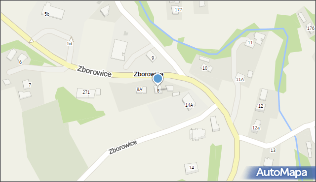 Zborowice, Zborowice, 8, mapa Zborowice