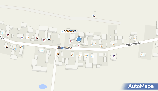 Zborowice, Zborowice, 10, mapa Zborowice