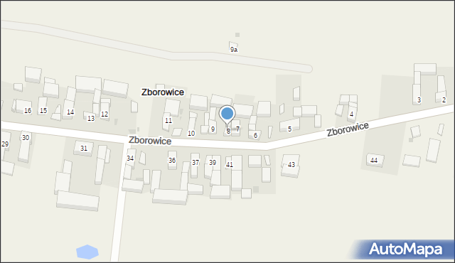 Zborowice, Zborowice, 8, mapa Zborowice