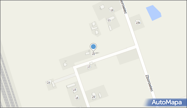 Zborowiec, Zborowiec, 22, mapa Zborowiec