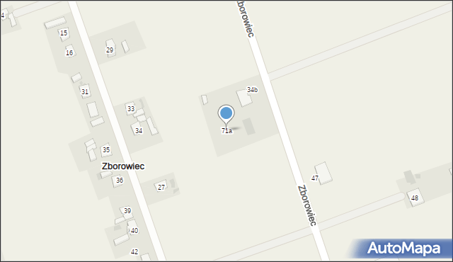 Zborowiec, Zborowiec, 71a, mapa Zborowiec