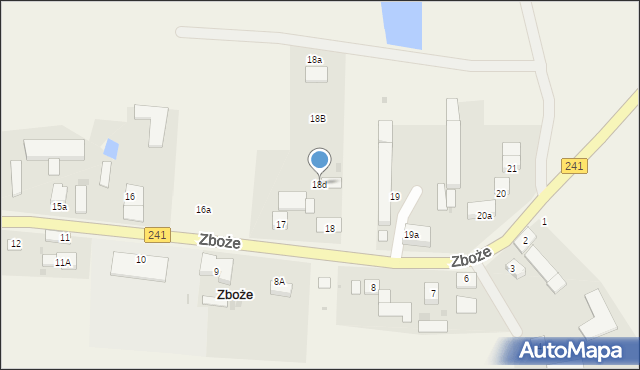 Zboże, Zboże, 18d, mapa Zboże