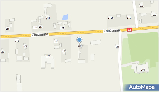 Zbożenna, Zbożenna, 186, mapa Zbożenna