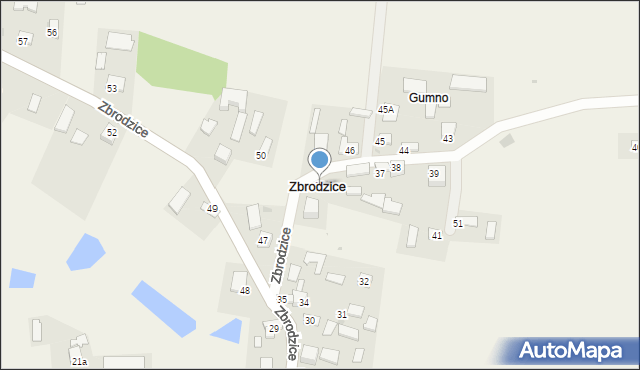 Zbrodzice, Zbrodzice, 36, mapa Zbrodzice