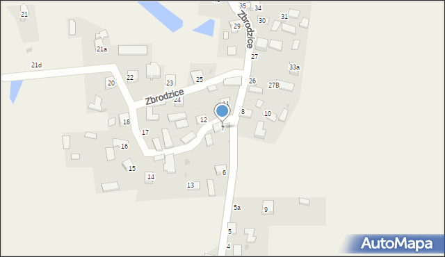 Zbrodzice, Zbrodzice, 7, mapa Zbrodzice