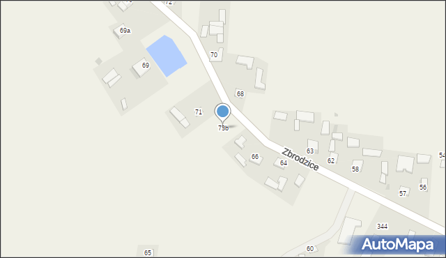 Zbrodzice, Zbrodzice, 73b, mapa Zbrodzice