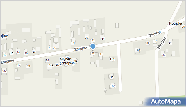 Zbrojów, Zbrojów, 32, mapa Zbrojów