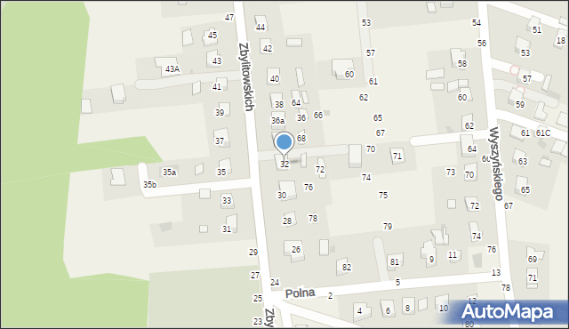 Zbylitowska Góra, Zbylitowskich, 32, mapa Zbylitowska Góra