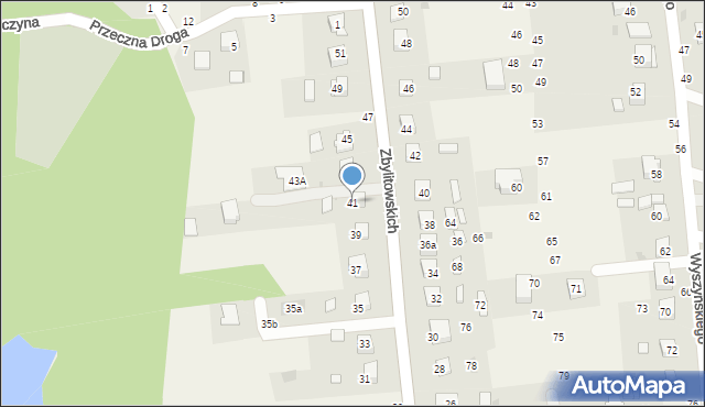 Zbylitowska Góra, Zbylitowskich, 41, mapa Zbylitowska Góra