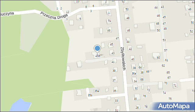 Zbylitowska Góra, Zbylitowskich, 43A, mapa Zbylitowska Góra