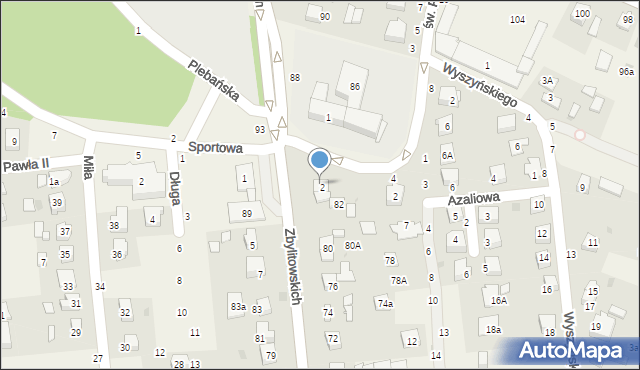 Zbylitowska Góra, Zbylitowskich, 84, mapa Zbylitowska Góra