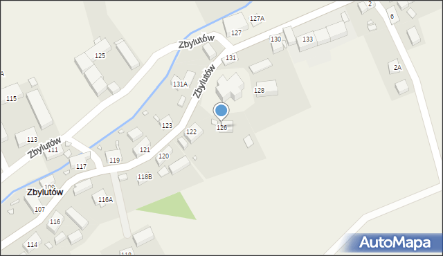 Zbylutów, Zbylutów, 126, mapa Zbylutów