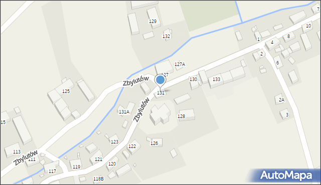 Zbylutów, Zbylutów, 131, mapa Zbylutów