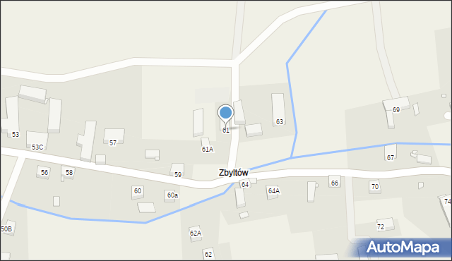 Zbylutów, Zbylutów, 61, mapa Zbylutów