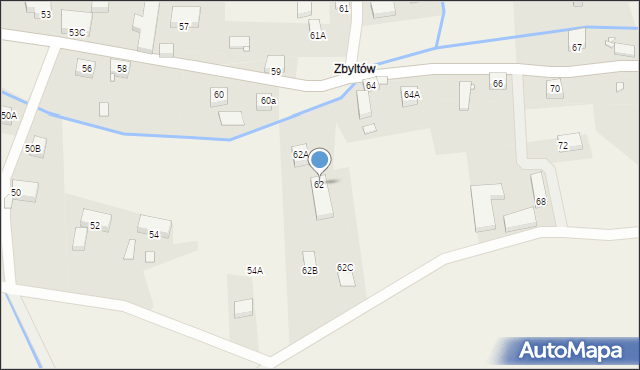 Zbylutów, Zbylutów, 62, mapa Zbylutów