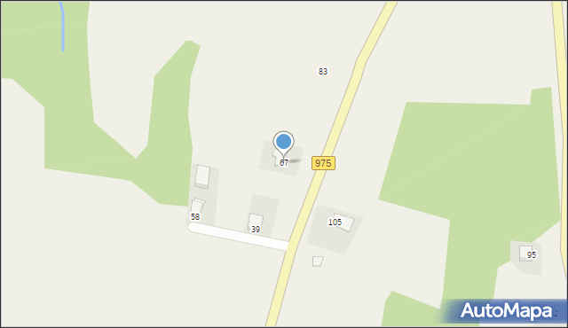 Zbyszyce, Zbyszyce, 67, mapa Zbyszyce