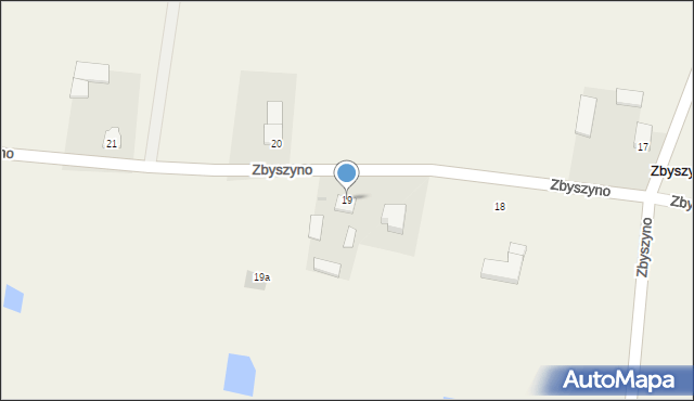 Zbyszyno, Zbyszyno, 19, mapa Zbyszyno