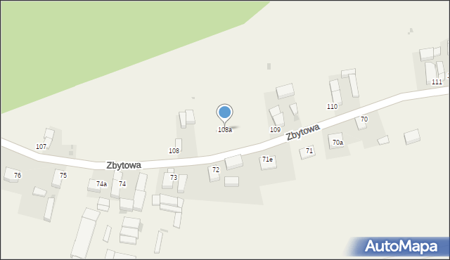 Zbytowa, Zbytowa, 108a, mapa Zbytowa