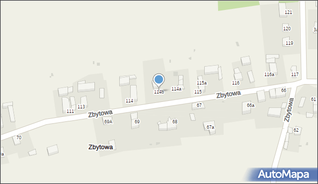 Zbytowa, Zbytowa, 114b, mapa Zbytowa