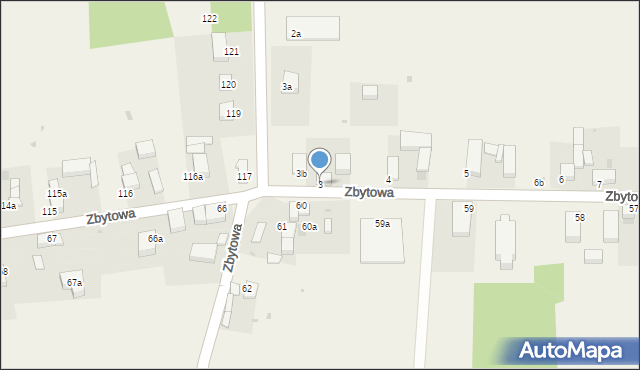 Zbytowa, Zbytowa, 3, mapa Zbytowa