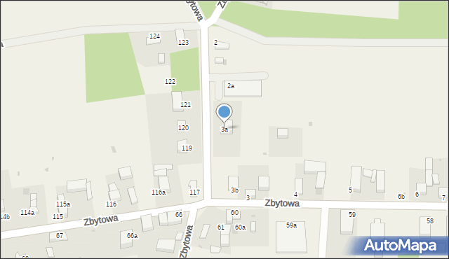 Zbytowa, Zbytowa, 3a, mapa Zbytowa