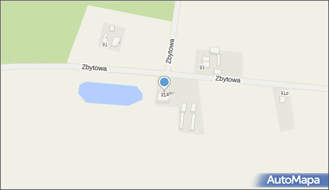 Zbytowa, Zbytowa, 91A, mapa Zbytowa