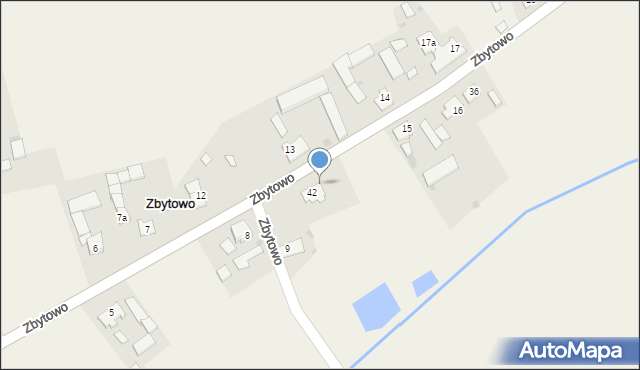 Zbytowo, Zbytowo, 9a, mapa Zbytowo