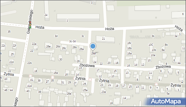 Zgierz, Zbożowa, 24a, mapa Zgierz