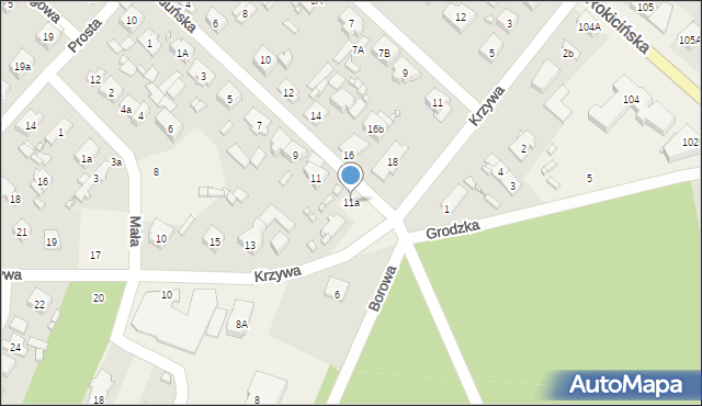 Andrespol, Zduńska, 11a, mapa Andrespol