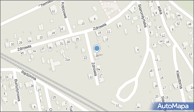 Bieruń, Zdrowia, 19, mapa Bieruń