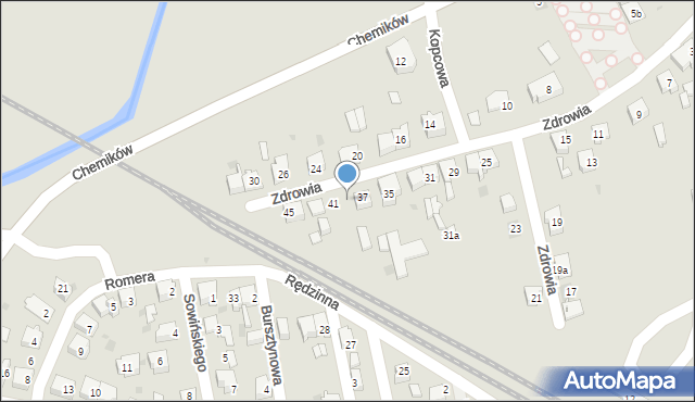 Bieruń, Zdrowia, 39, mapa Bieruń