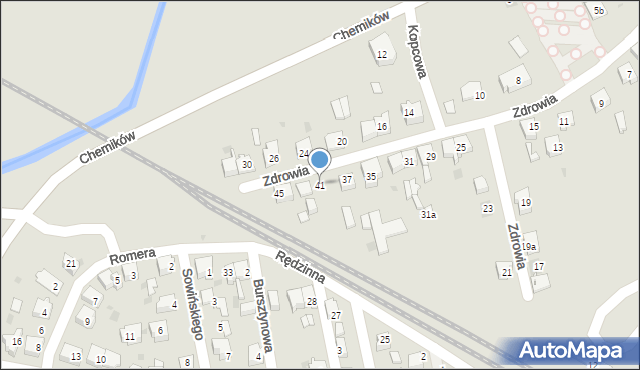 Bieruń, Zdrowia, 41, mapa Bieruń