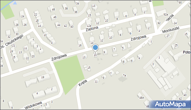 Brzozów, Zdrojowa, 11, mapa Brzozów