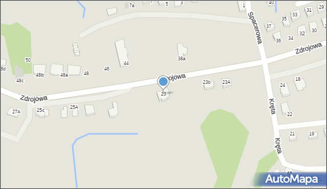 Brzozów, Zdrojowa, 23, mapa Brzozów