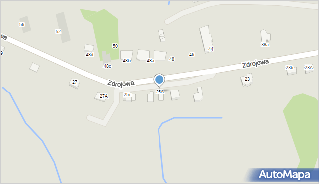 Brzozów, Zdrojowa, 25A, mapa Brzozów