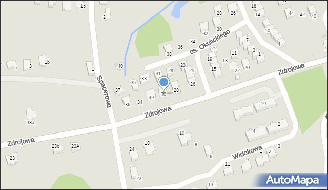 Brzozów, Zdrojowa, 30, mapa Brzozów