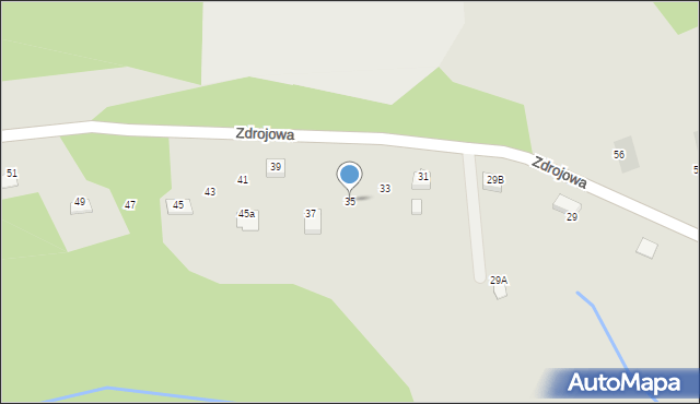Brzozów, Zdrojowa, 35, mapa Brzozów