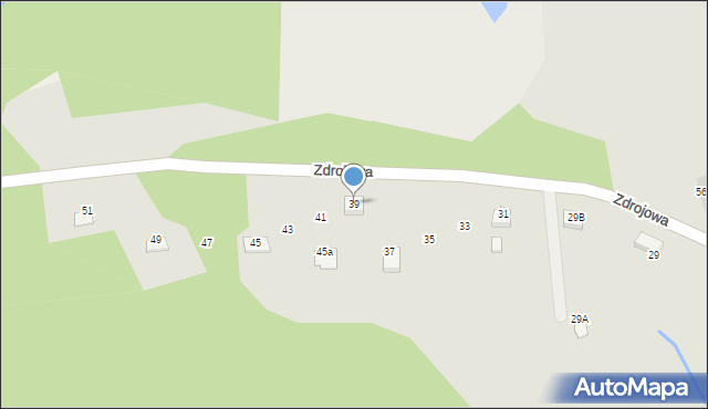 Brzozów, Zdrojowa, 39, mapa Brzozów