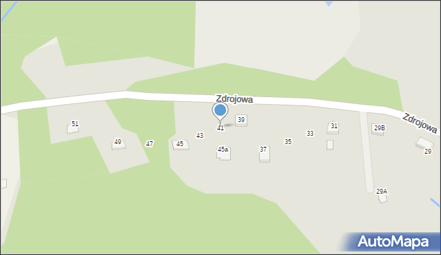 Brzozów, Zdrojowa, 41, mapa Brzozów